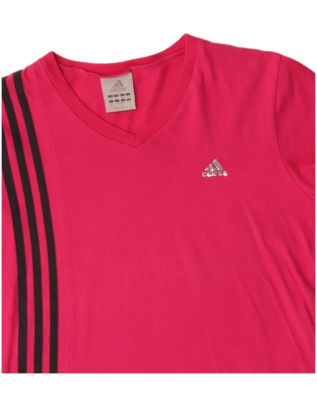 Женская футболка Adidas Top UK 10, маленькая, розовая, хлопок