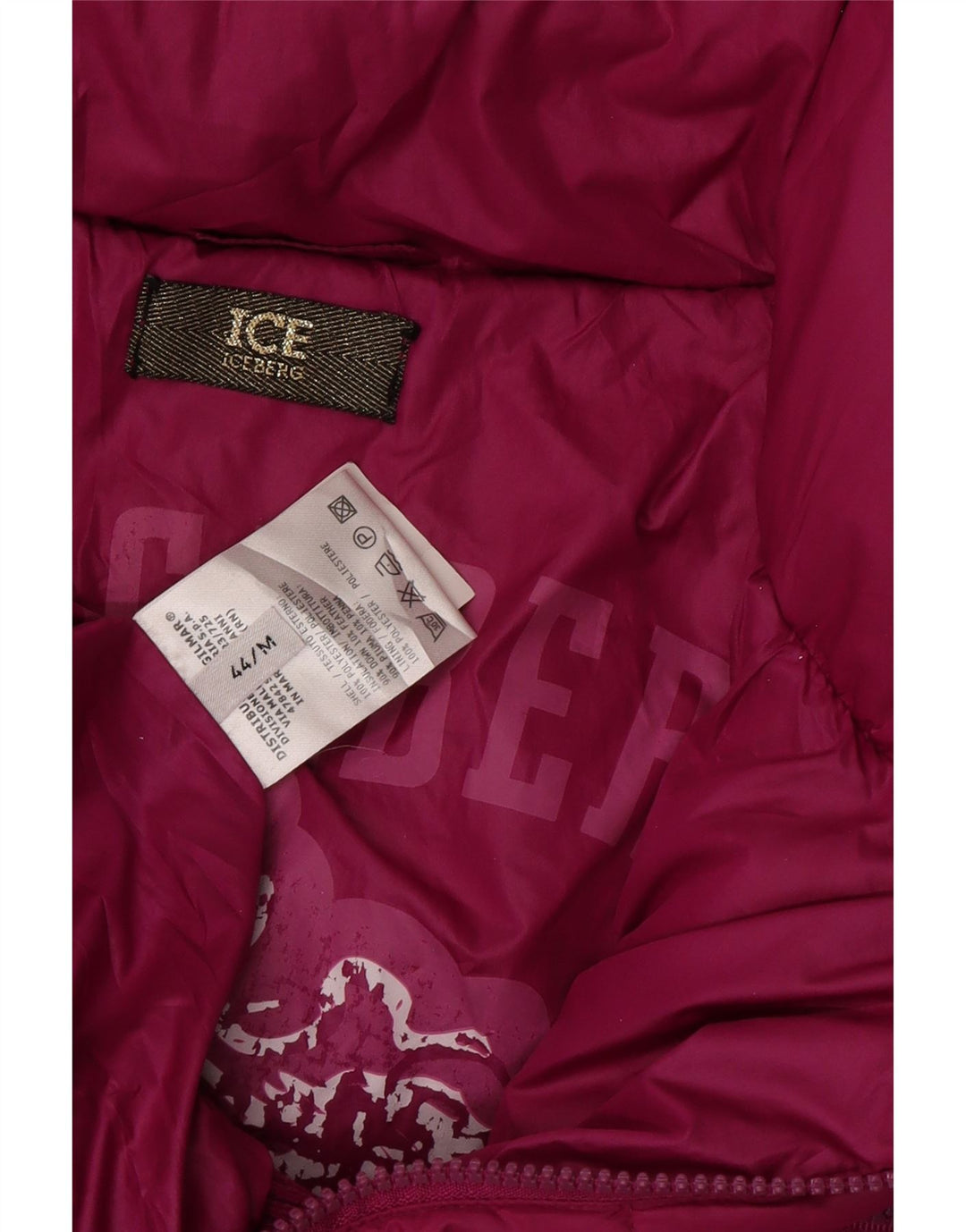 ICEBERG Womens Padded Jacket IT 44 Medium Pink Polyester Vintage Iceberg and Second-Hand Iceberg from Messina Hembry 