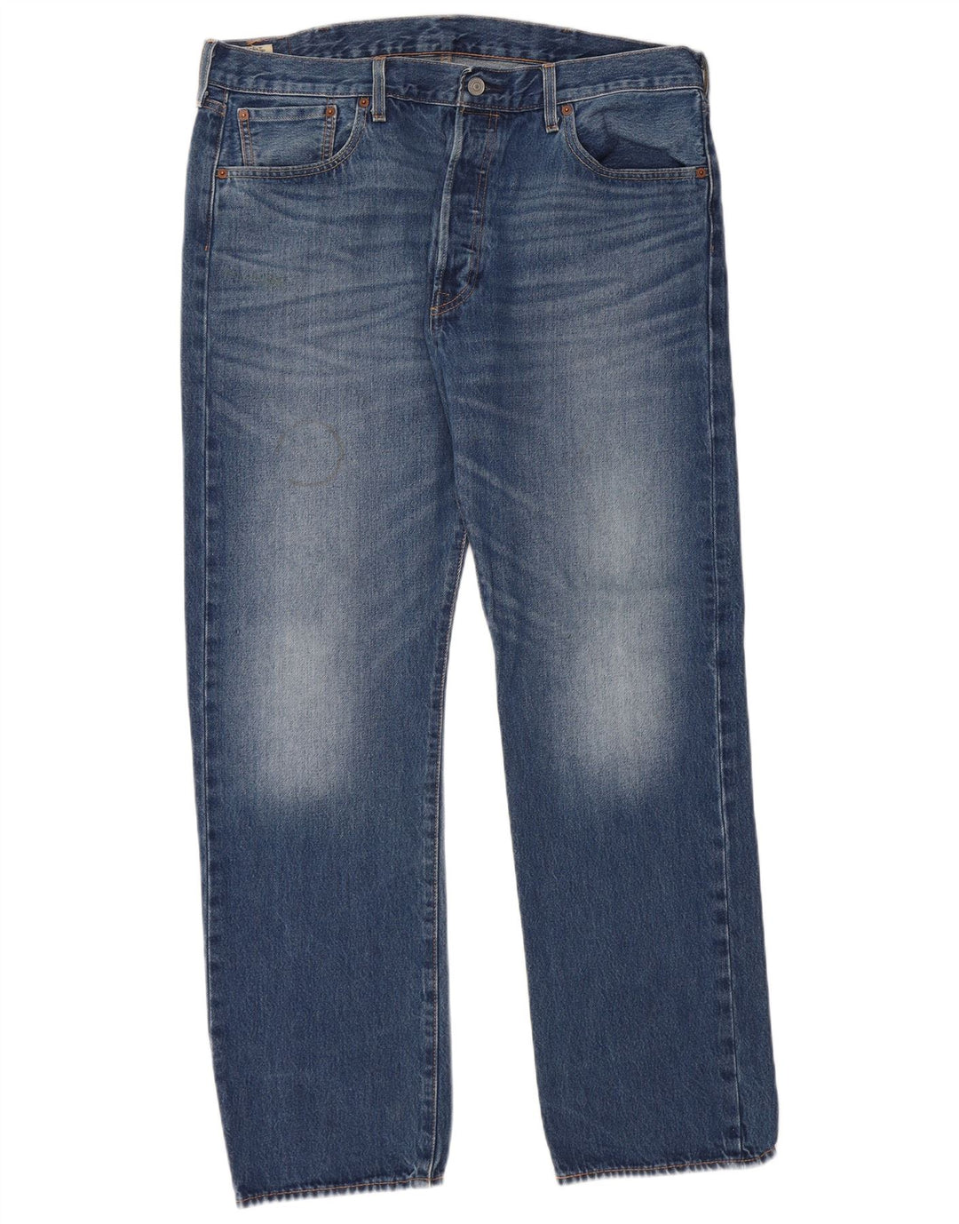 Мужские прямые джинсы LEVI'S 501 W38 L32 синие, хлопок