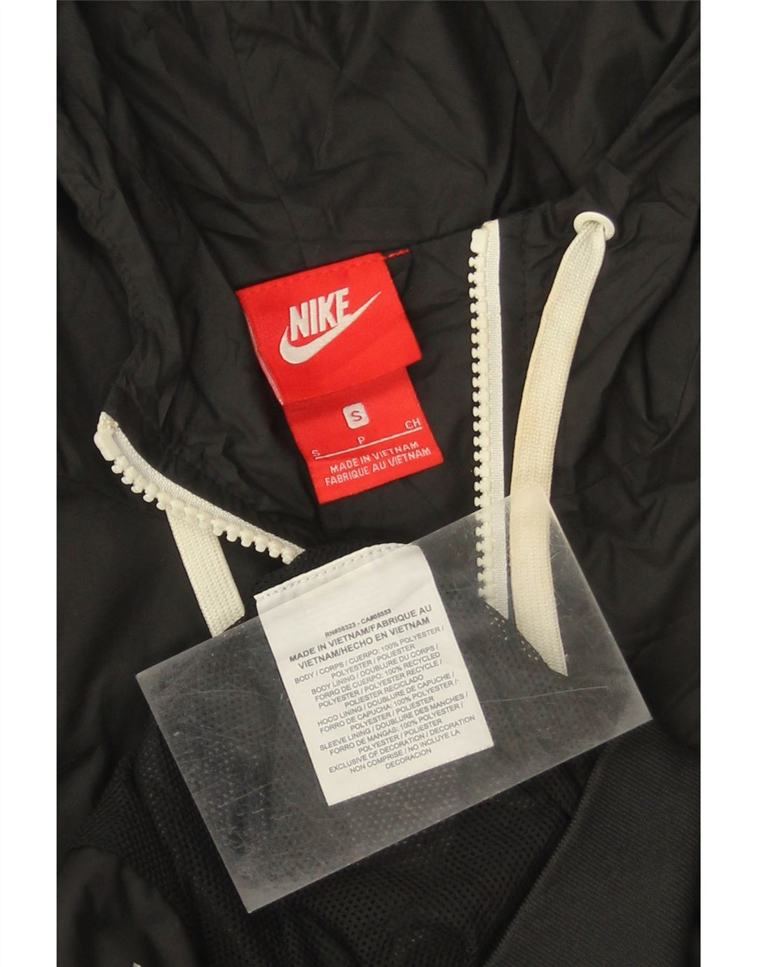 Мужской спортивный костюм с капюшоном NIKE, маленькая черная куртка из полиэстера