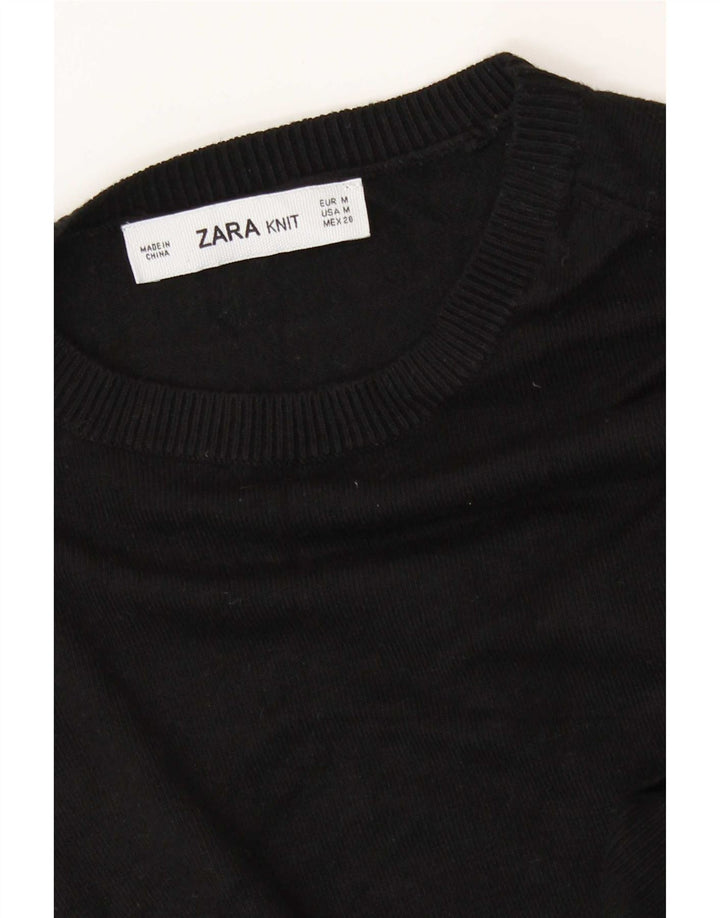 Женский джемпер с вырезом «лодочка» Zara UK 12, средний черный