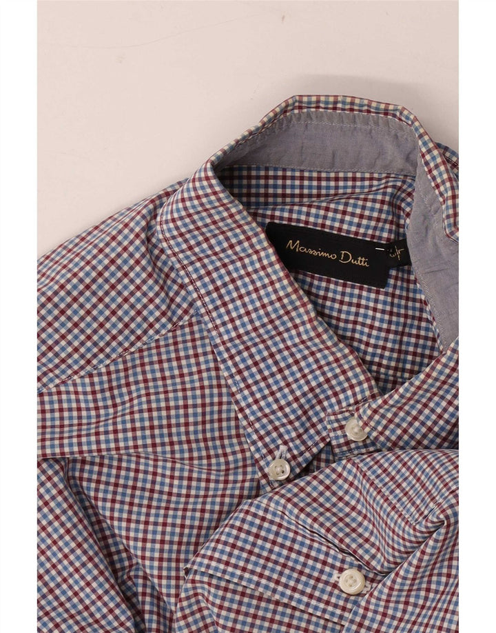 Мужская рубашка Massimo Dutti, большая синяя клетка