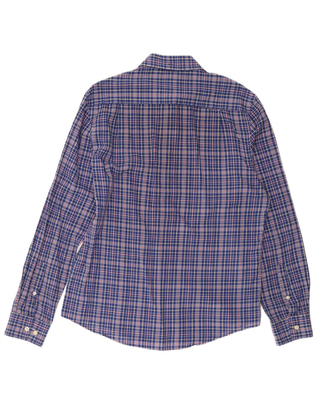 ЭКИПАЖНАЯ ОДЕЖДА Мужская повседневная рубашка из хлопка большого размера в синюю клетку