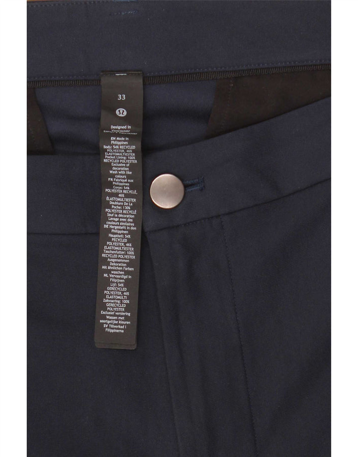 Мужские шорты чинос Lululemon W33, средний темно-синий, полиэстер