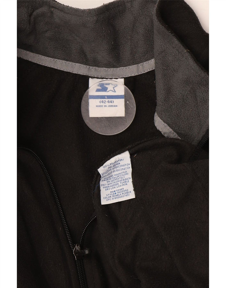 Мужская флисовая куртка Starter UK 40, большая, черная, полиэстер