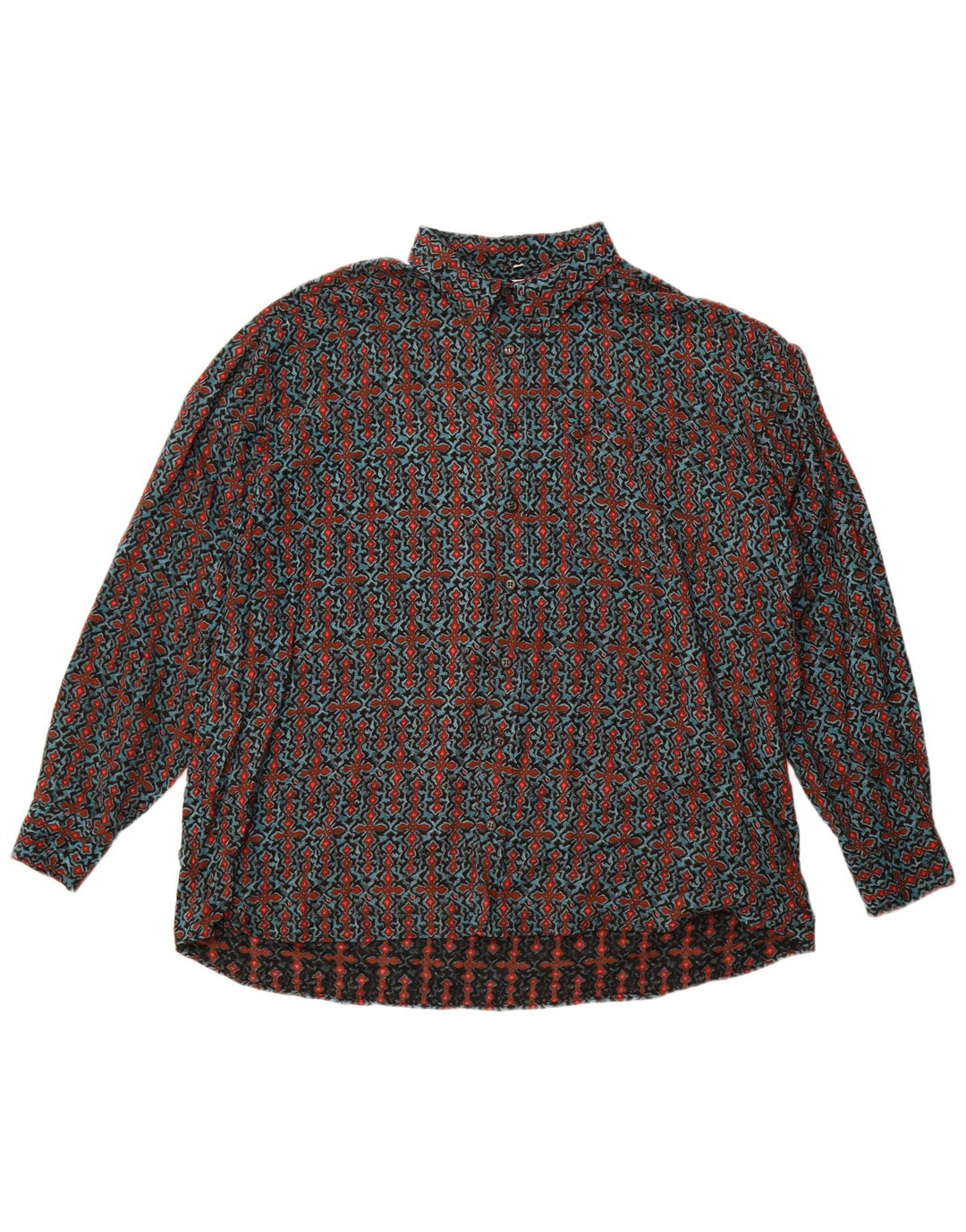 Женская рубашка оверсайз Club D'Amingo IT 45/46, большая разноцветная с геометрическим узором