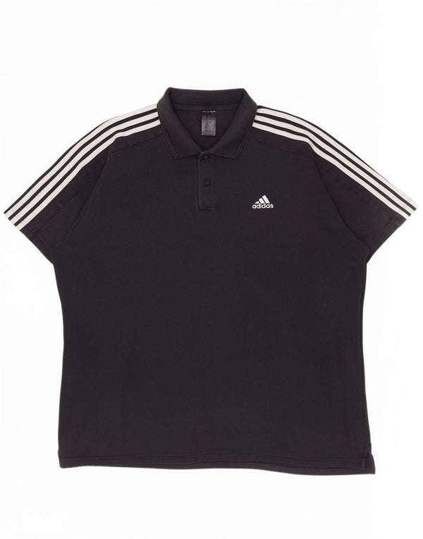 Мужская рубашка-поло Adidas 2XL, черный хлопок