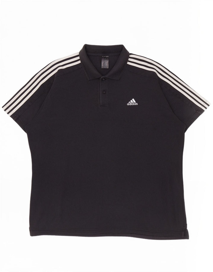Мужская рубашка-поло Adidas 2XL, черный хлопок
