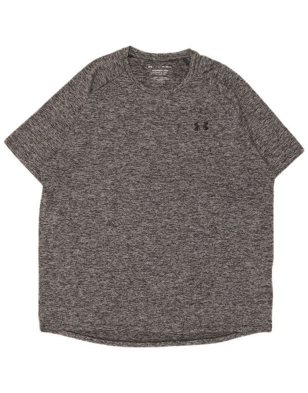Мужская футболка Under Armour Heat Gear, верх XL, серый полиэстер с крапинками