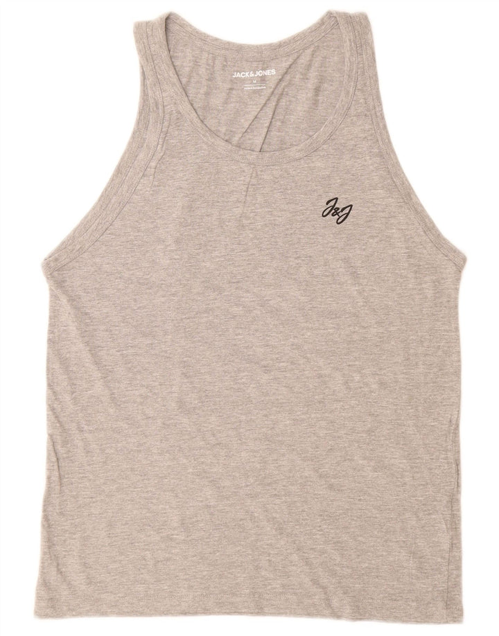 Мужской жилет Jack & Jones из хлопка среднего серого цвета