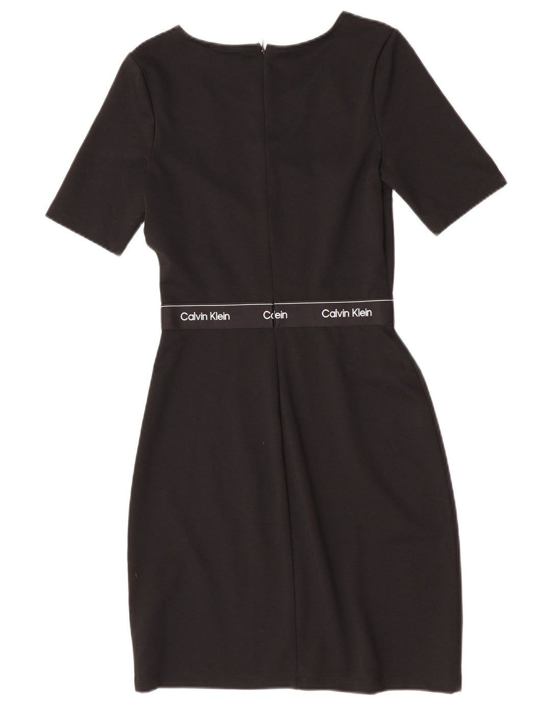 Женское платье-футляр с графическим рисунком Calvin Klein EU 34 XS, черный полиэстер