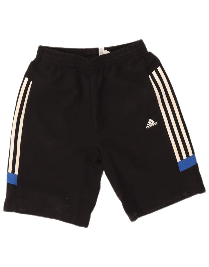 Спортивные шорты Adidas для мальчиков 13-14 лет, черные, полиэстер с цветными блоками