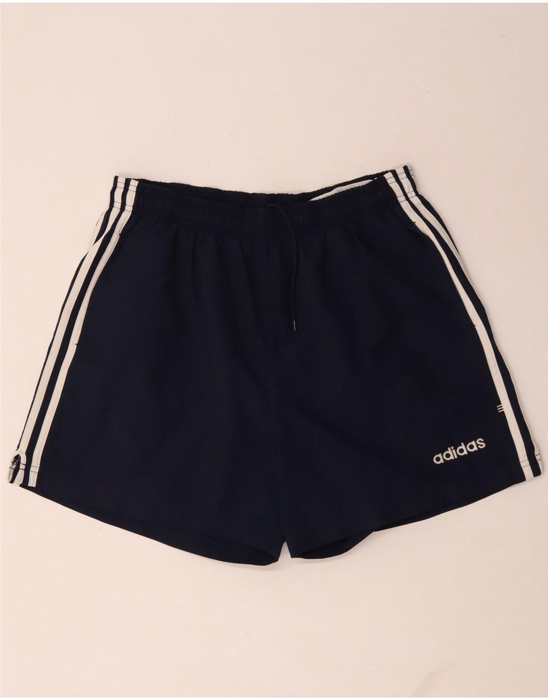Мужские спортивные шорты Adidas среднего размера, темно-синие, полиэстер