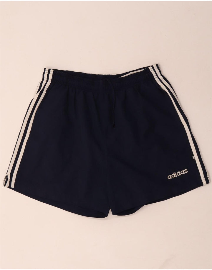 Мужские спортивные шорты Adidas среднего размера, темно-синие, полиэстер