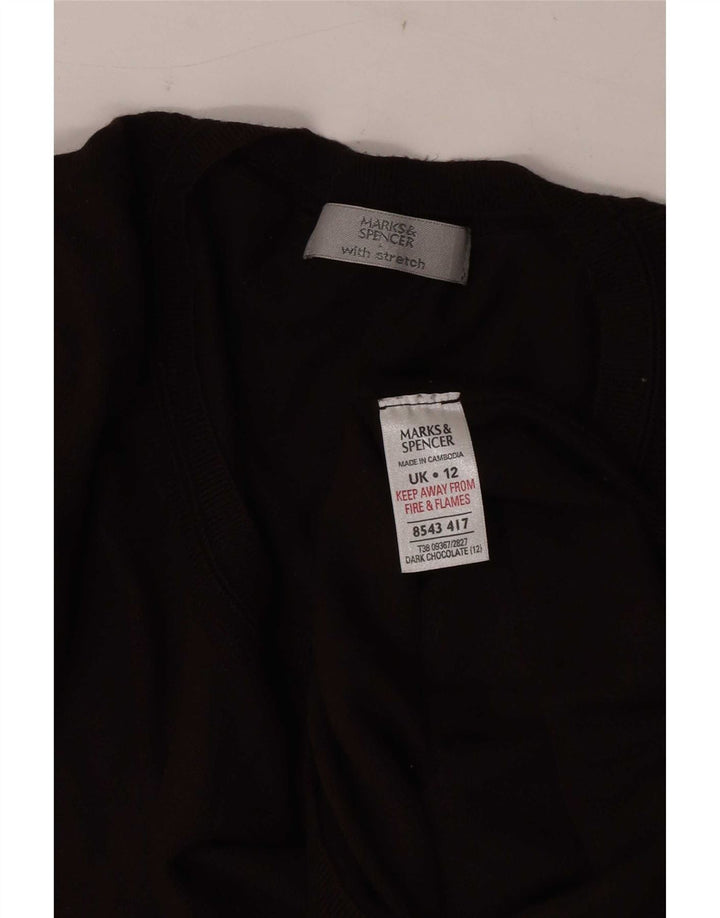 Женский джемпер с вырезом «лодочка» Marks & Spencer UK 12, средний коричневый