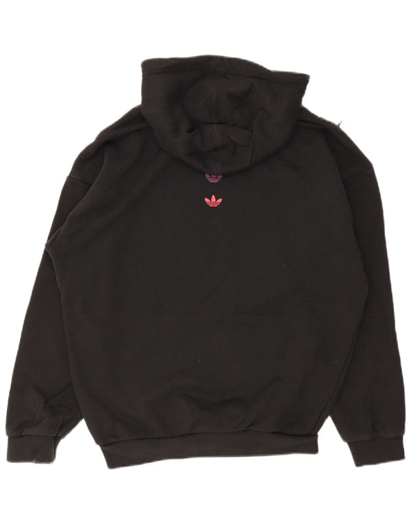 Женский джемпер с капюшоном Adidas Oversized с рисунком UK 6 XS, черный хлопок