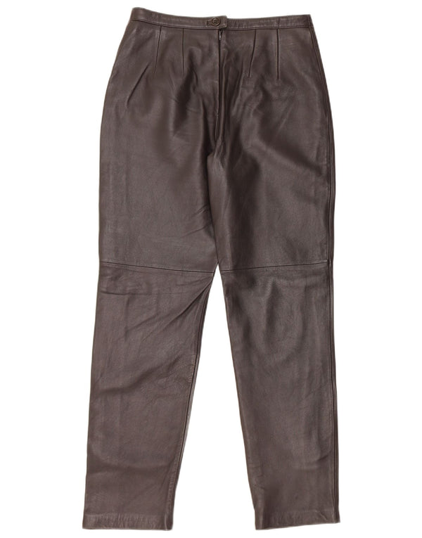 Женские зауженные кожаные брюки GIANNI США 4, маленькие W26 L28, коричневые кожаные