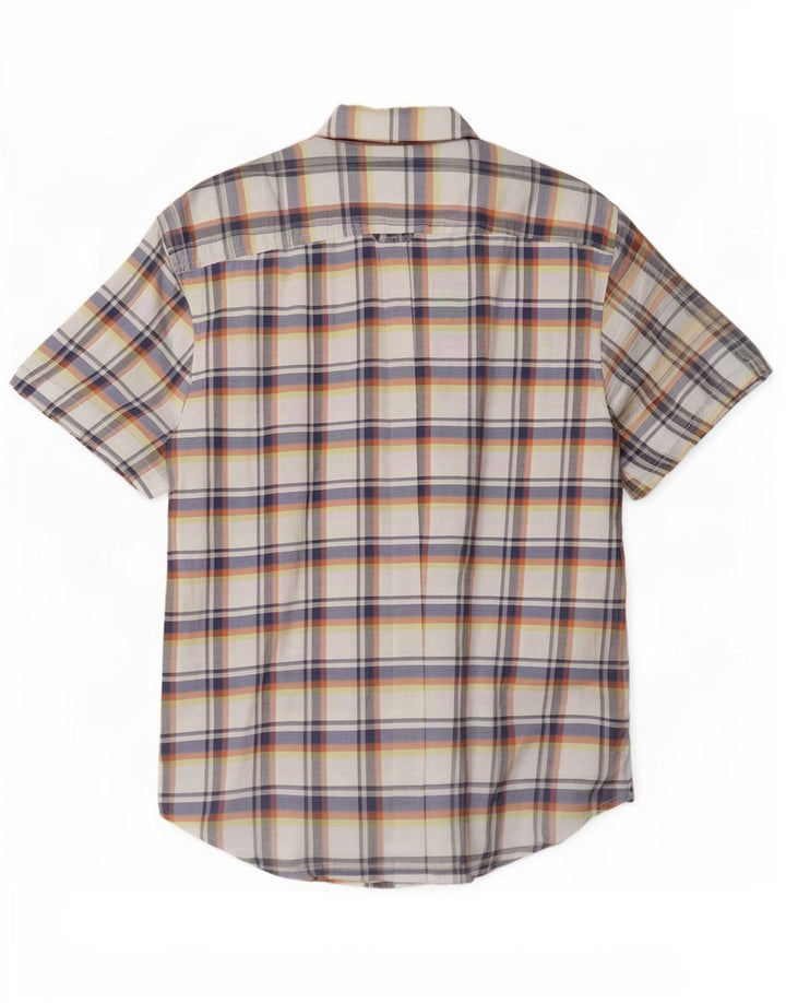 Мужская рубашка с коротким рукавом Ben Sherman, большая разноцветная клетка, хлопок
