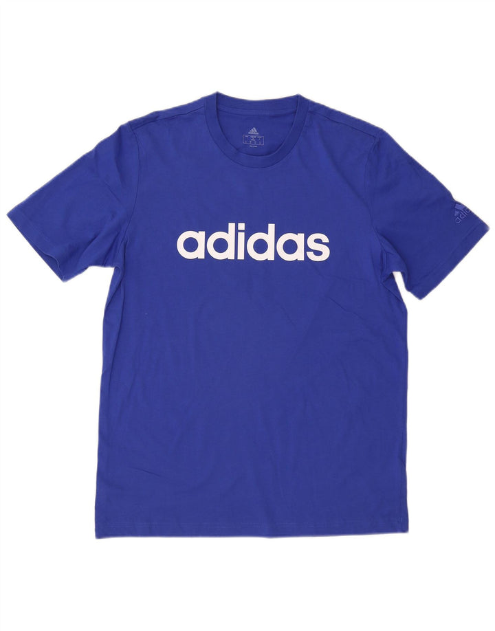 Мужская футболка с рисунком Adidas Top Medium Blue Cotton