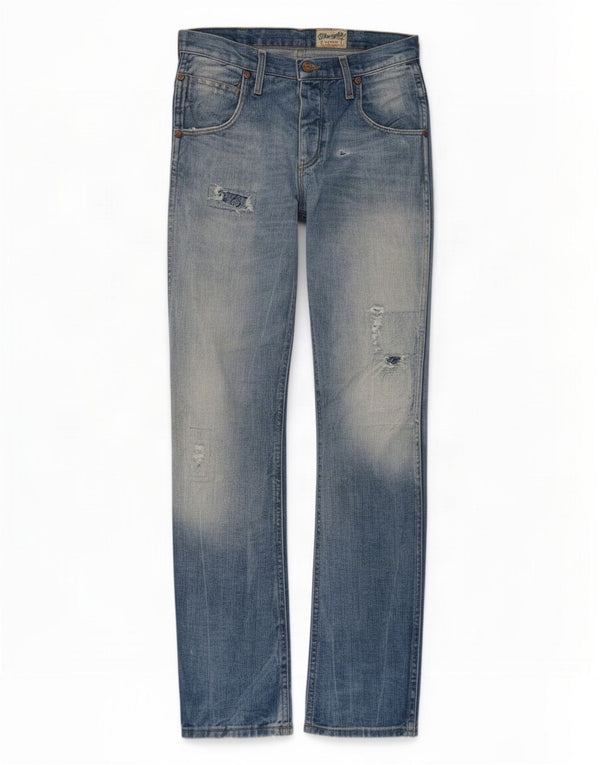 Мужские прямые джинсы Wrangler W31 L34, синий хлопок