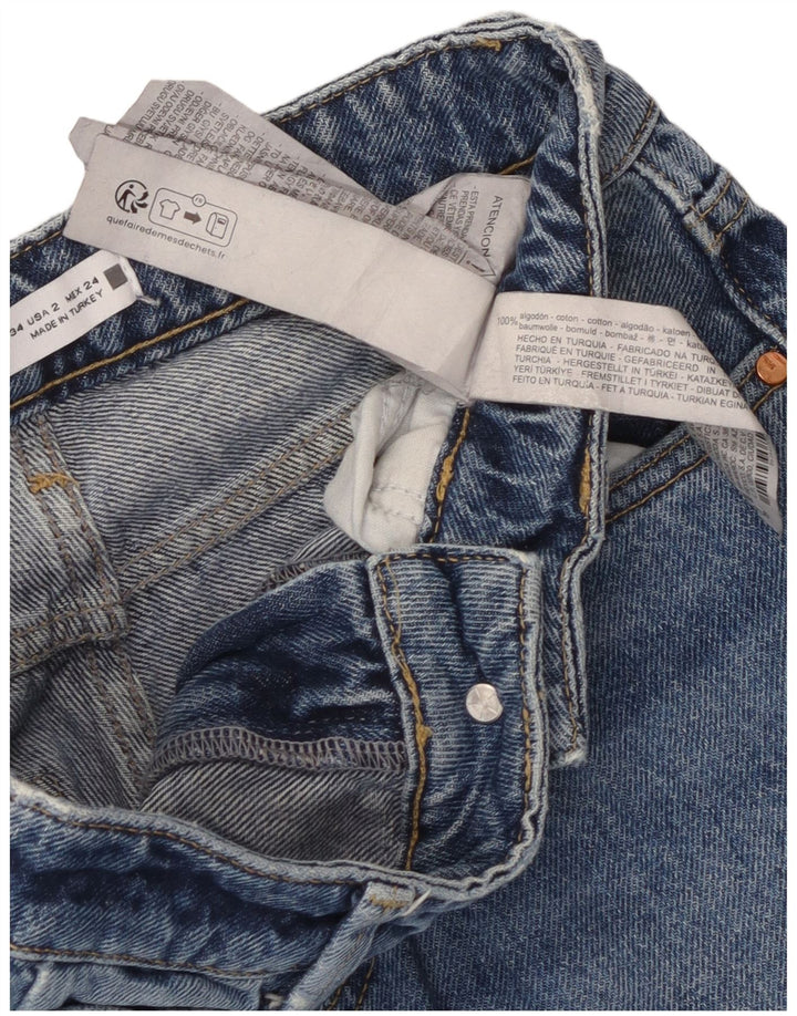Женские прямые джинсы Zara EU 34 2XS W24 L29 синие