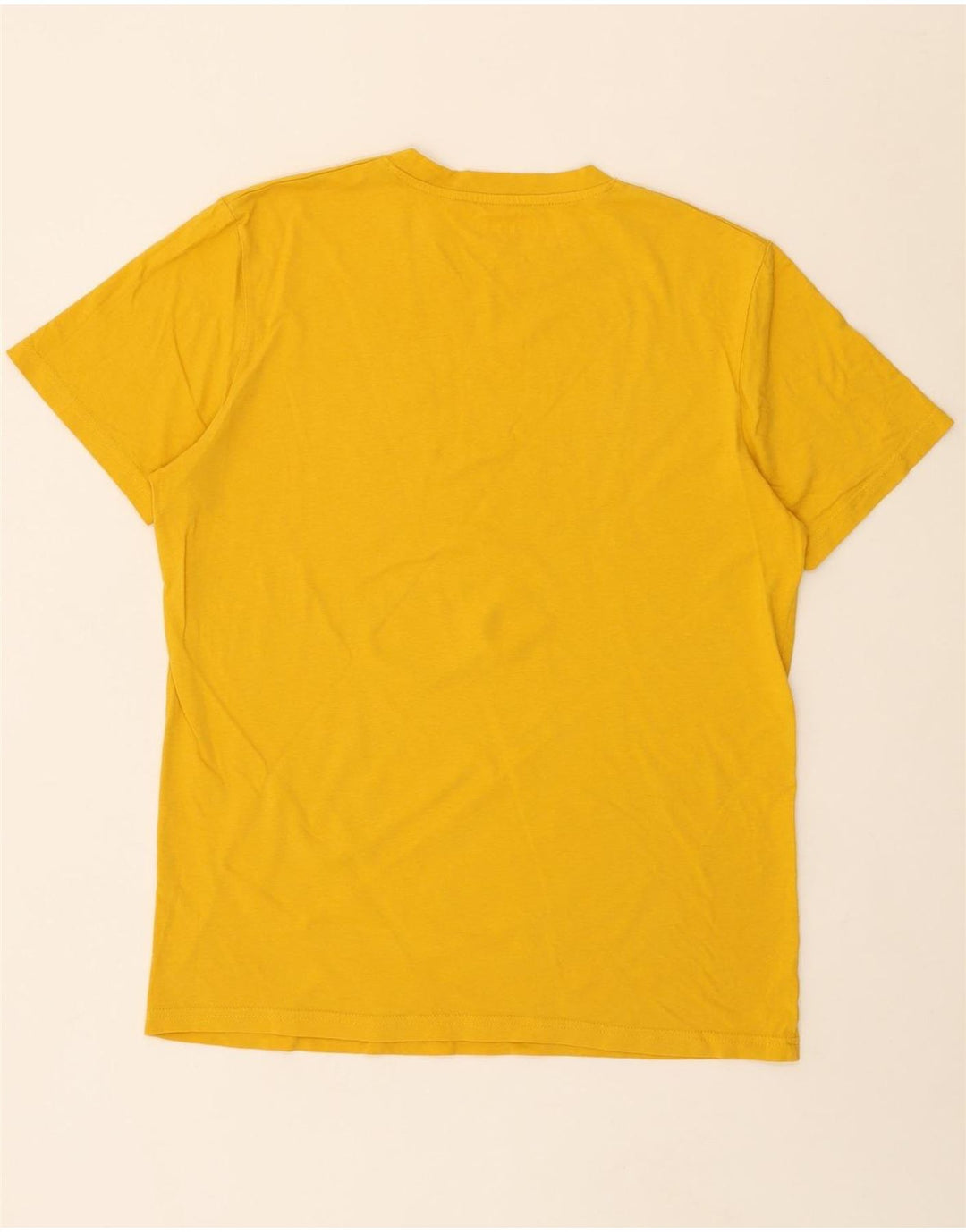 JACK & JONES Mens Graphic T-Shirt Top Medium Yellow Vintage Jack & Jones and Second-Hand Jack & Jones from Messina Hembry 