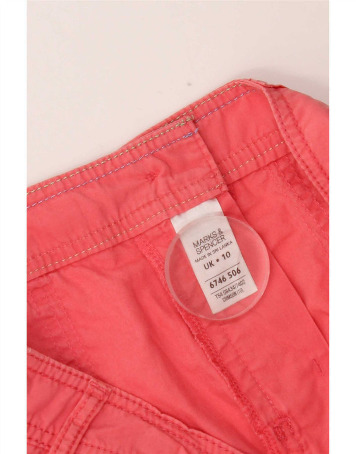 Женские шорты Marks & Spencer UK 10, маленькие, W30, розовый хлопок