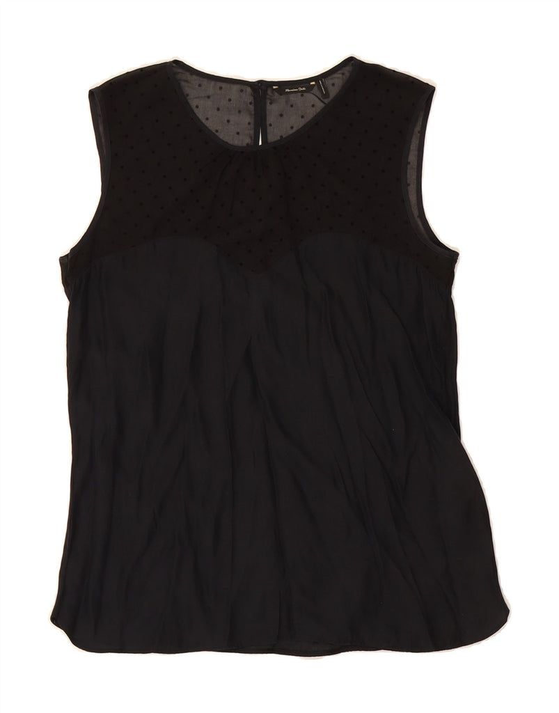 MASSIMO DUTTI Womens Sleeveless Blouse Top UK 12 Medium Black Polka Dot Vintage Massimo Dutti and Second-Hand Massimo Dutti from Messina Hembry 