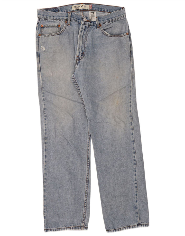 Мужские прямые джинсы LEVI'S 505 Regular Fit W34 L32 Синие, хлопок