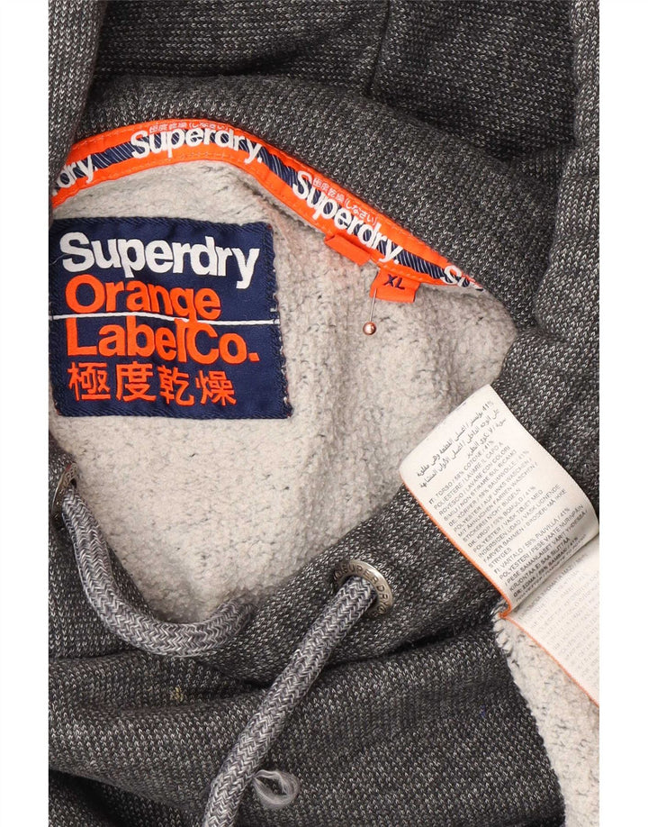 Мужской джемпер с капюшоном Superdry XL, серый хлопок