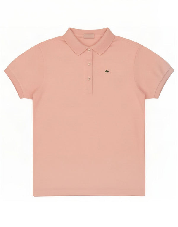 Женская рубашка поло Lacoste, размер 38, средний розовый хлопок, размер 38