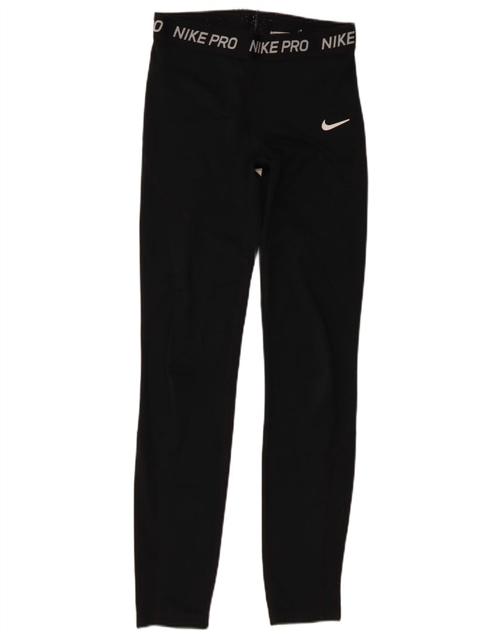 Женские леггинсы с рисунком Nike UK 18 XL, черный полиэстер