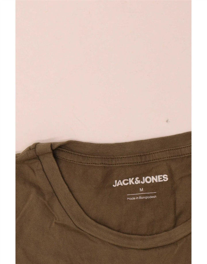 Мужская футболка с рисунком Jack & Jones из хлопка среднего цвета хаки