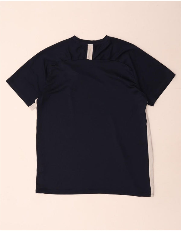 Мужская футболка с рисунком Nike Dri Fit Top XL темно-синего цвета с цветными блоками