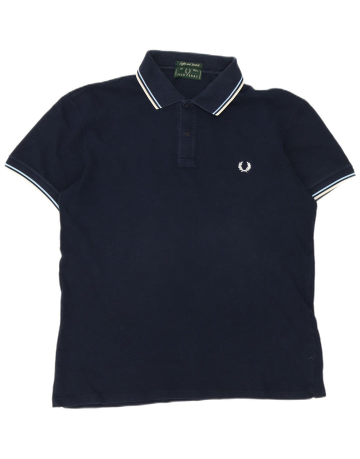 Мужская рубашка-поло Fred Perry, темно-синяя, хлопковая