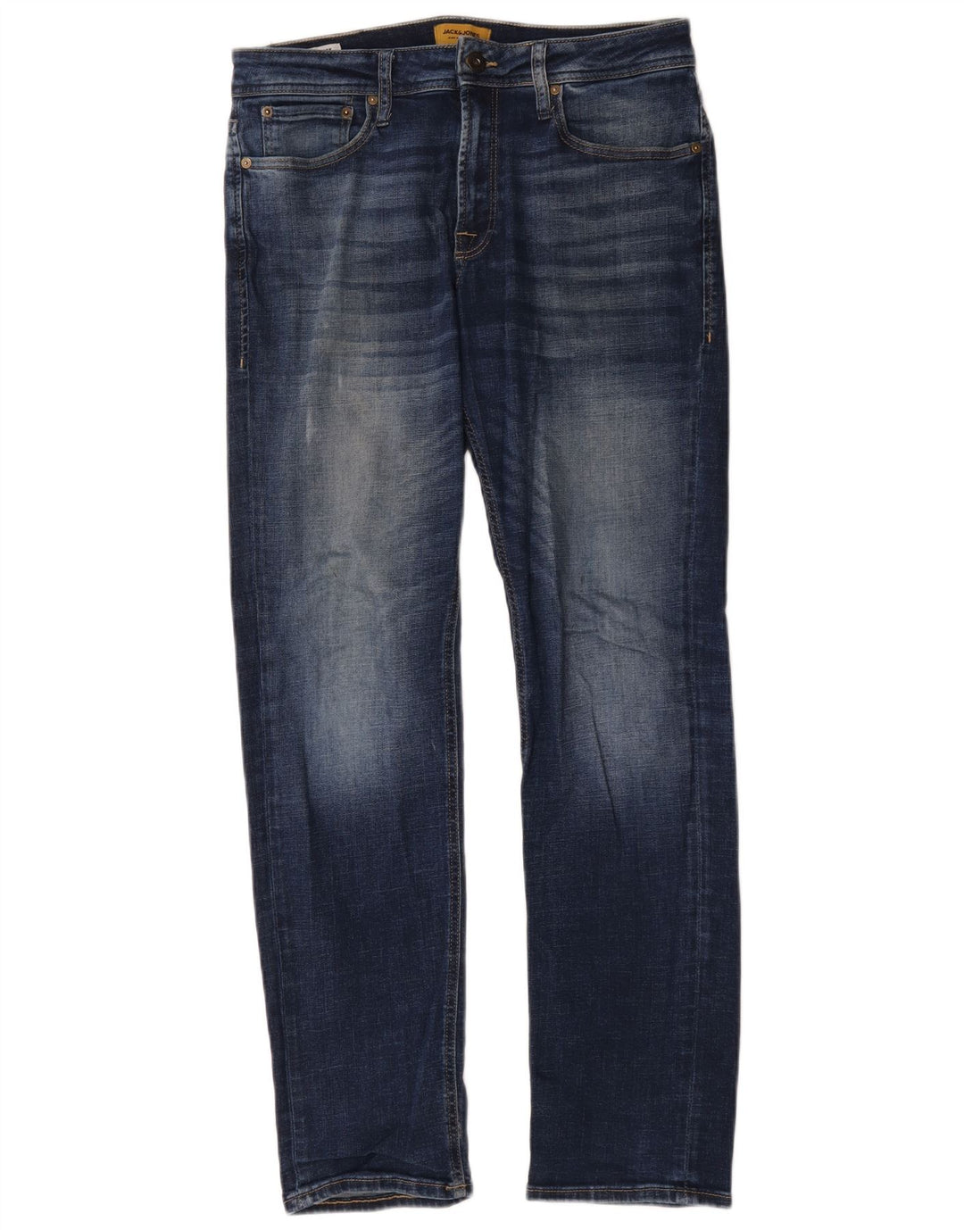 Мужские прямые джинсы Jack & Jones W32 L32 синие, хлопок