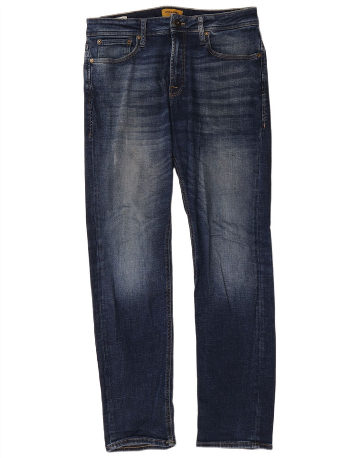 Мужские прямые джинсы Jack & Jones W32 L32 синие, хлопок