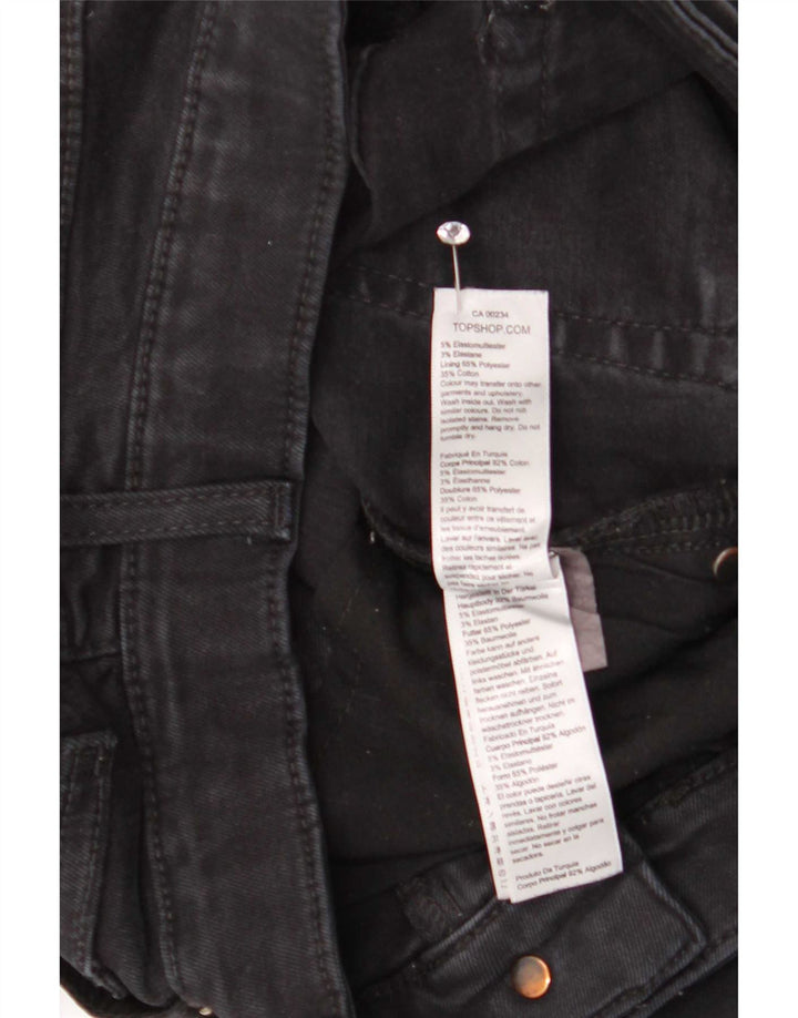 Женские джинсы скинни Topshop W30 L27, черный эластан