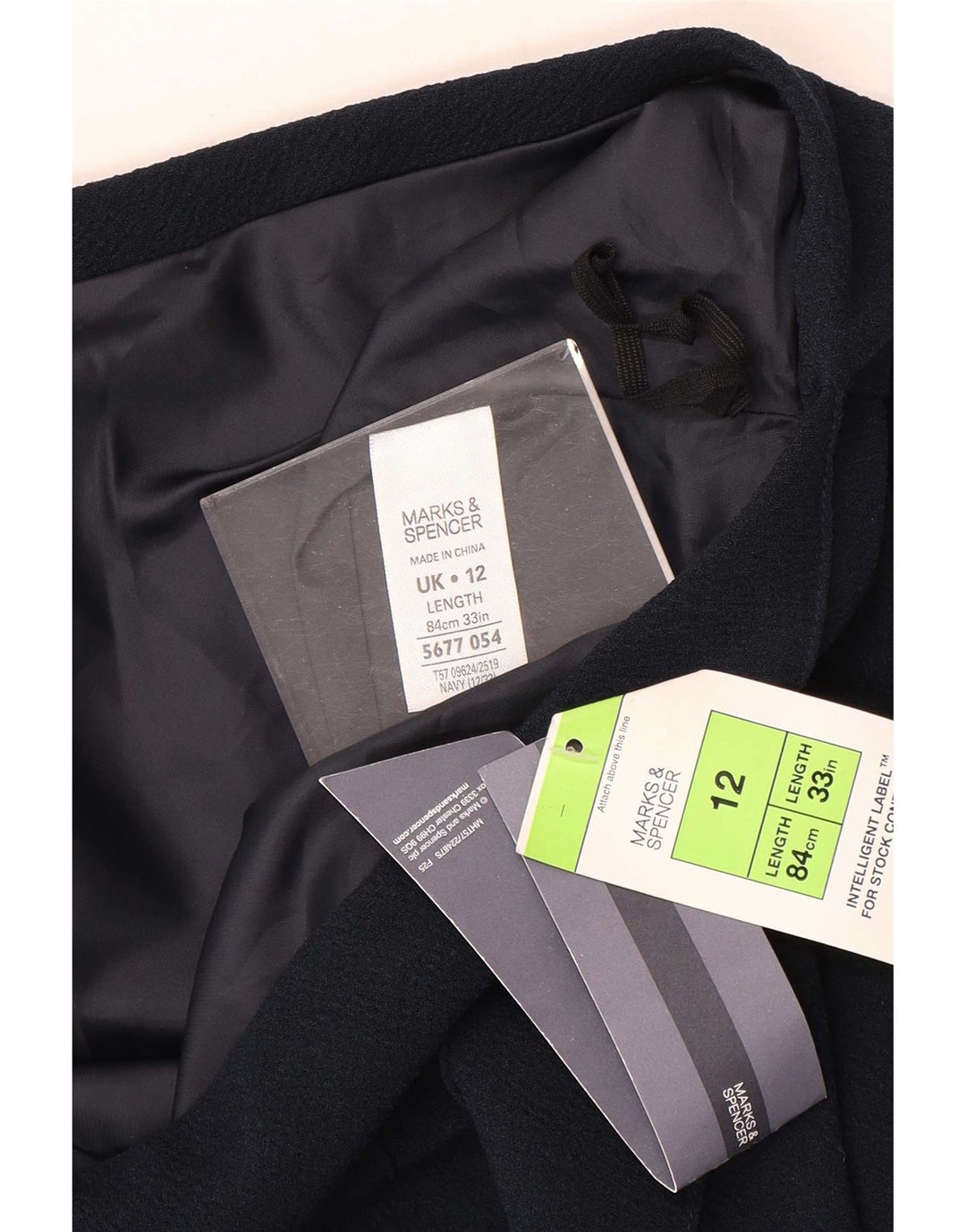 Женская юбка-миди Marks & Spencer UK 12, средний W33, темно-синий, полиэстер