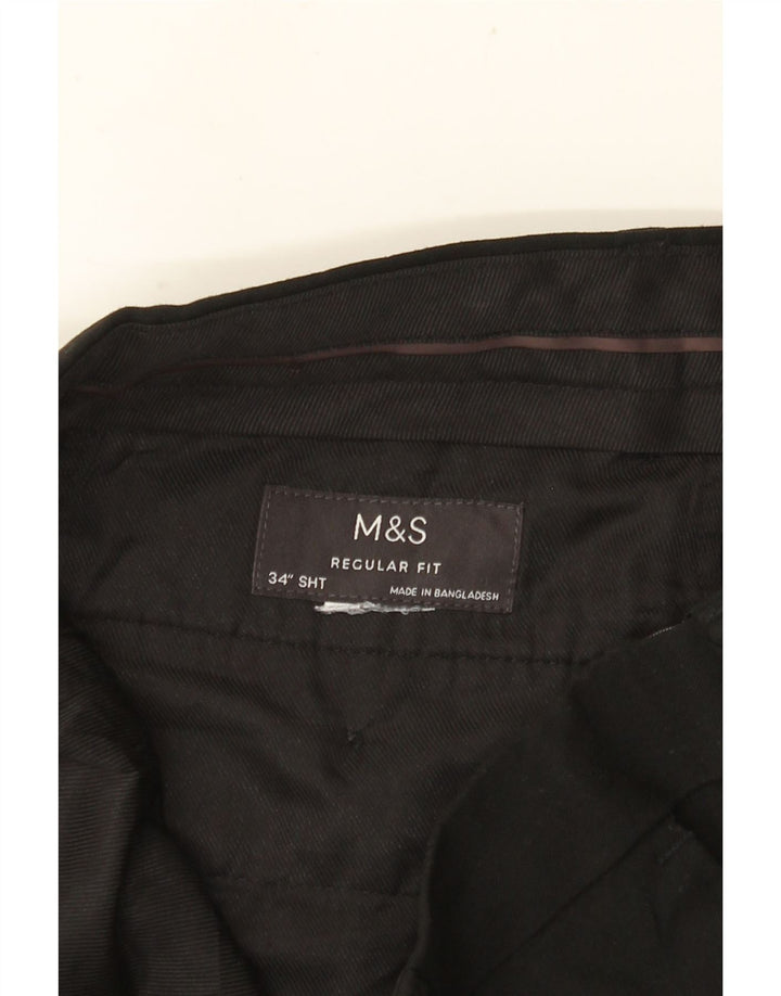 Мужские брюки чиносы MARKS & SPENCER стандартного кроя W34 L28 черные