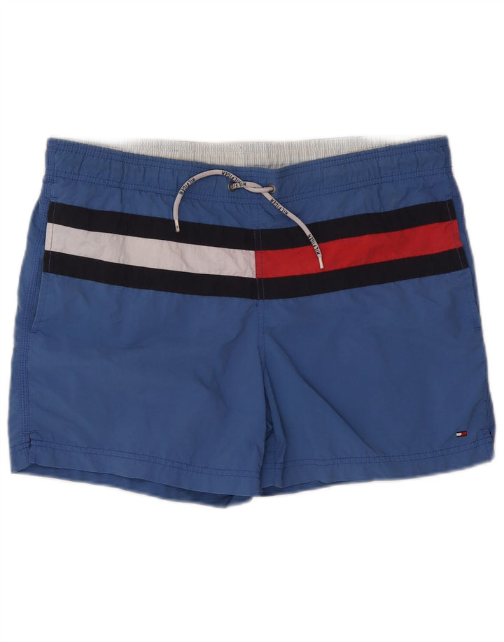Мужские шорты для плавания Tommy Hilfiger, маленькие синие, нейлон с цветными блоками