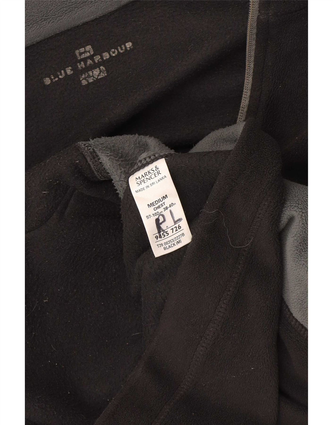 Мужская флисовая куртка Marks & Spencer Blue Harbour UK 38, средний черный