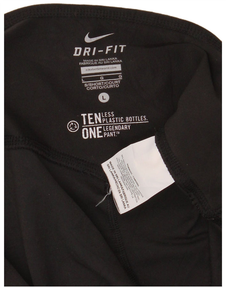 Женские спортивные брюки NIKE Dri Fit UK 16, большие размеры, черный полиэстер