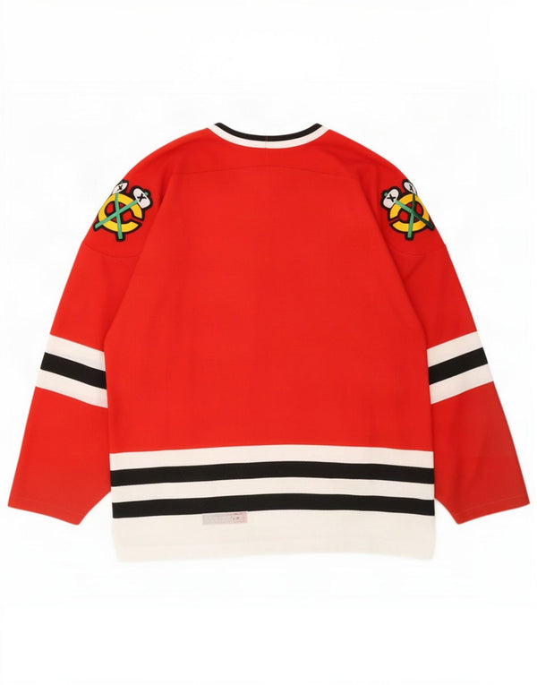 Винтажная мужская хоккейная рубашка Chicago Blackhawks CCM 1990-96, большая красная спортивная