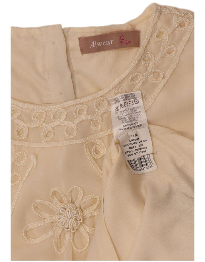 Женская блузка с длинным рукавом Awear Top UK 10, маленький белый полиэстер