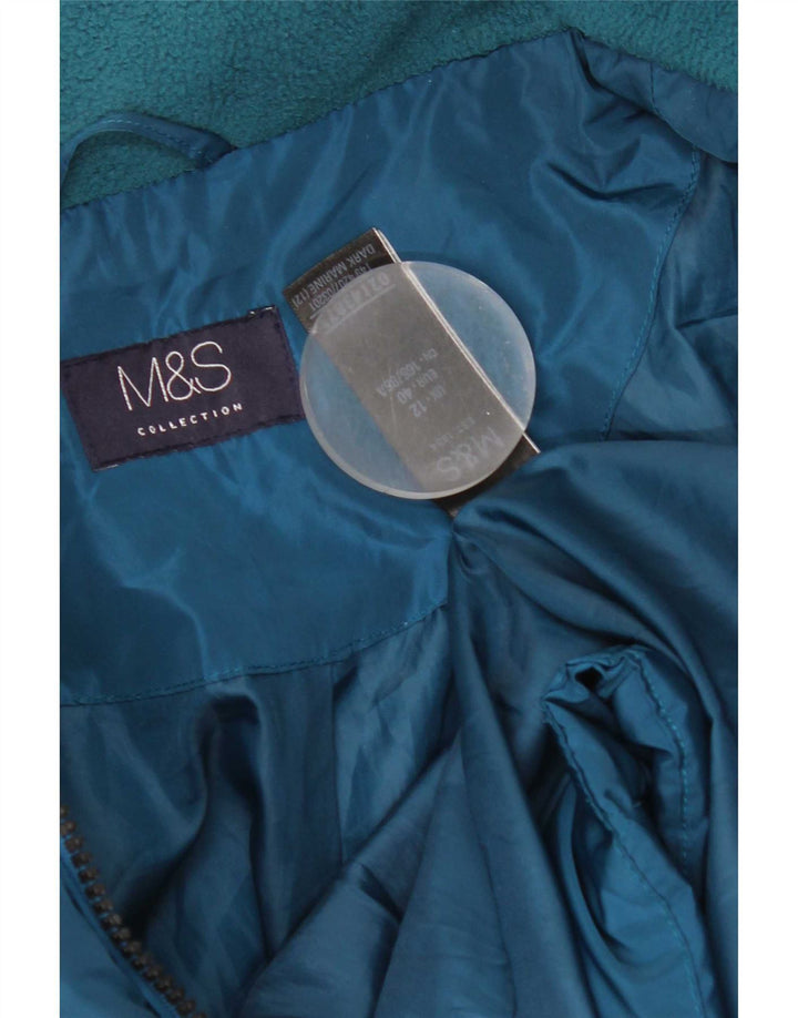 Женская стеганая утепленная куртка Marks & Spencer UK 12, средний синий полиэстер