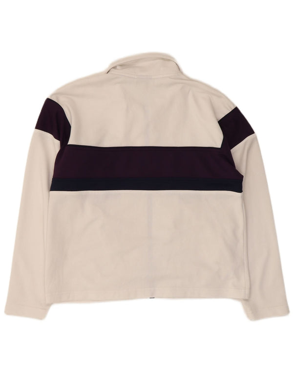 Женская верхняя куртка большого размера Asics UK 10, маленькая белая с цветными блоками