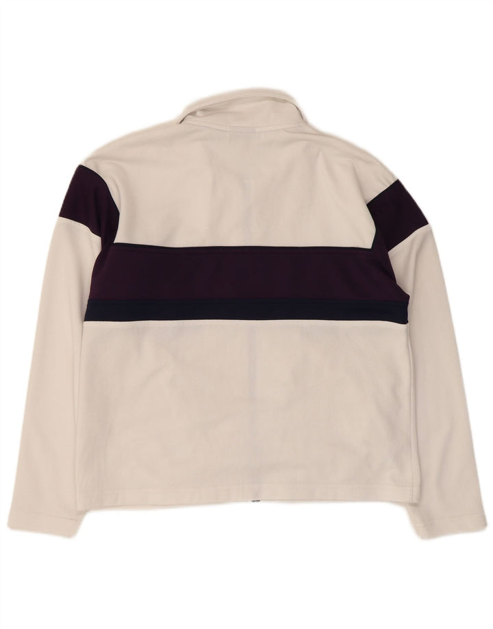 Женская верхняя куртка большого размера Asics UK 10, маленькая белая с цветными блоками