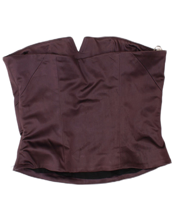 COAST Womens Corset Top UK 12 Medium Purple Acetate