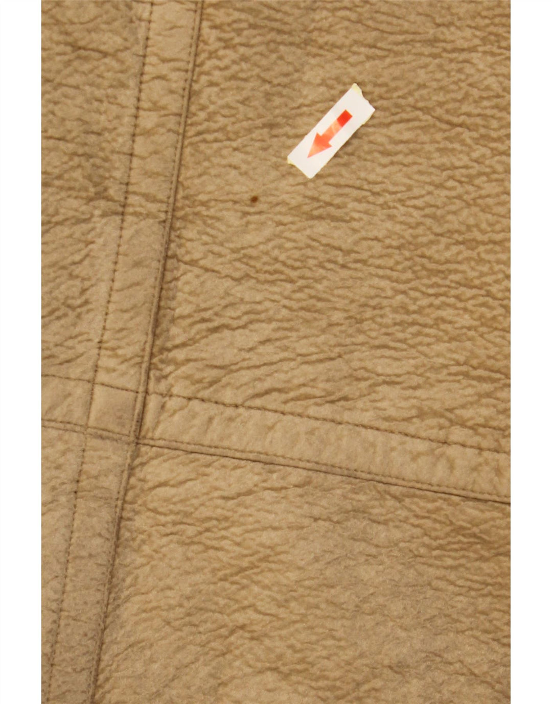 ВИНТАЖНОЕ женское двубортное кожаное пальто UK 6 XS Коричневое с цветными блоками